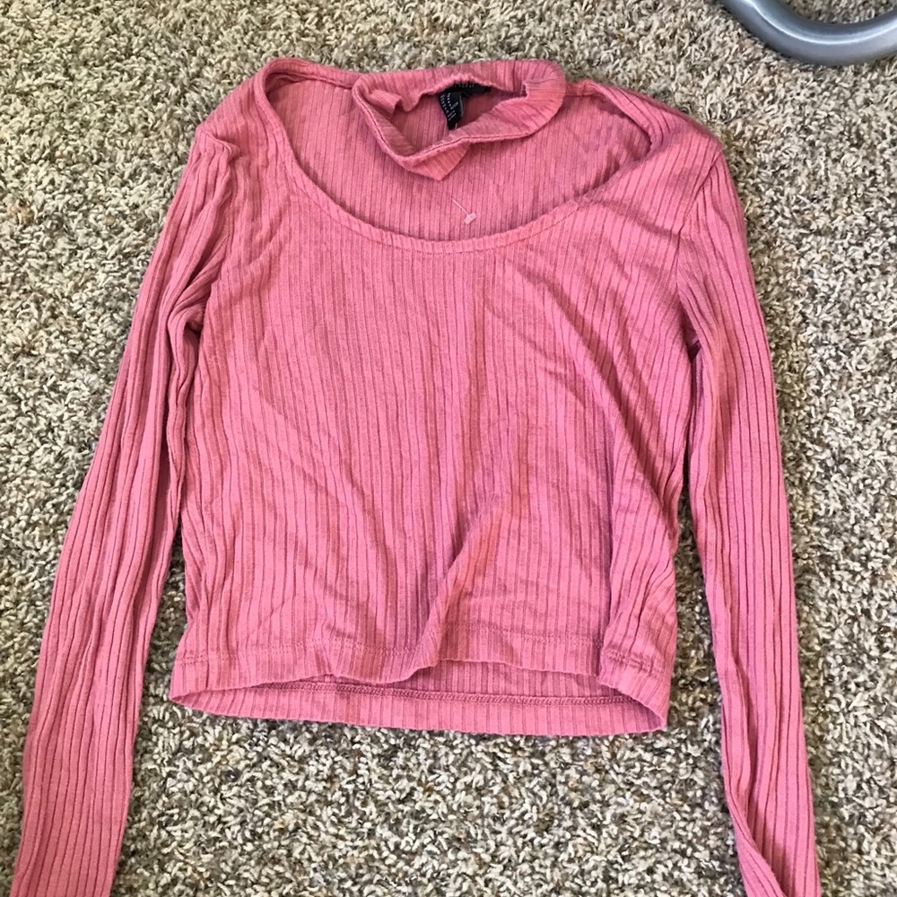 long sleeve crop top